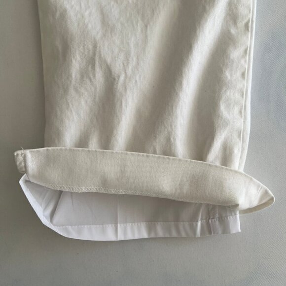Banana Republic Martin White Cotton Low Rise Ankle Pants - Picture 4 of 8